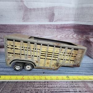 Vintage Nylint pressed steel semi cattle hauler trailer no door parts/repair